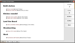 Next Actions from a GTD mind map Next Actions from a GTD mind map