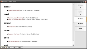 Where Next Actions get done (ie, Context) Where Next Actions get done (ie, Context)